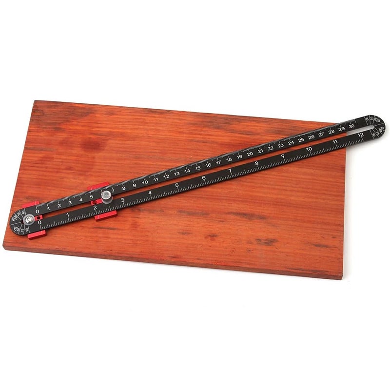 JCFANTS 300mm Woodworking Compass Tool, Large Compass Woodworking Scribing Circle, Carpenter Compass Ruler Marking Gauge Circle Marking Tool for Engineer Carpenter (Black) - Image 5